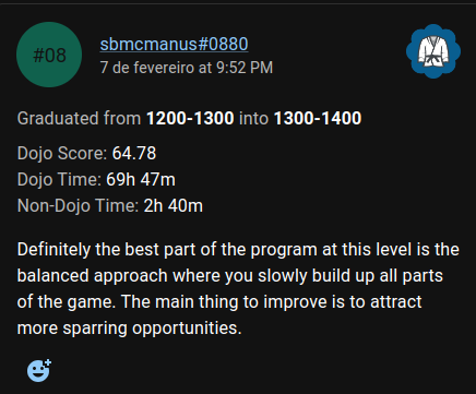 chessdojo's tweet photo. Dojo Training Program: Graduate of the Day #1

This student worked diligently and managed to graduate! We wish success! From now on, we'll share our students' progress, it can be your chance to celebrate here as well! 🥋 https://t.co/8EQaEXNT9b