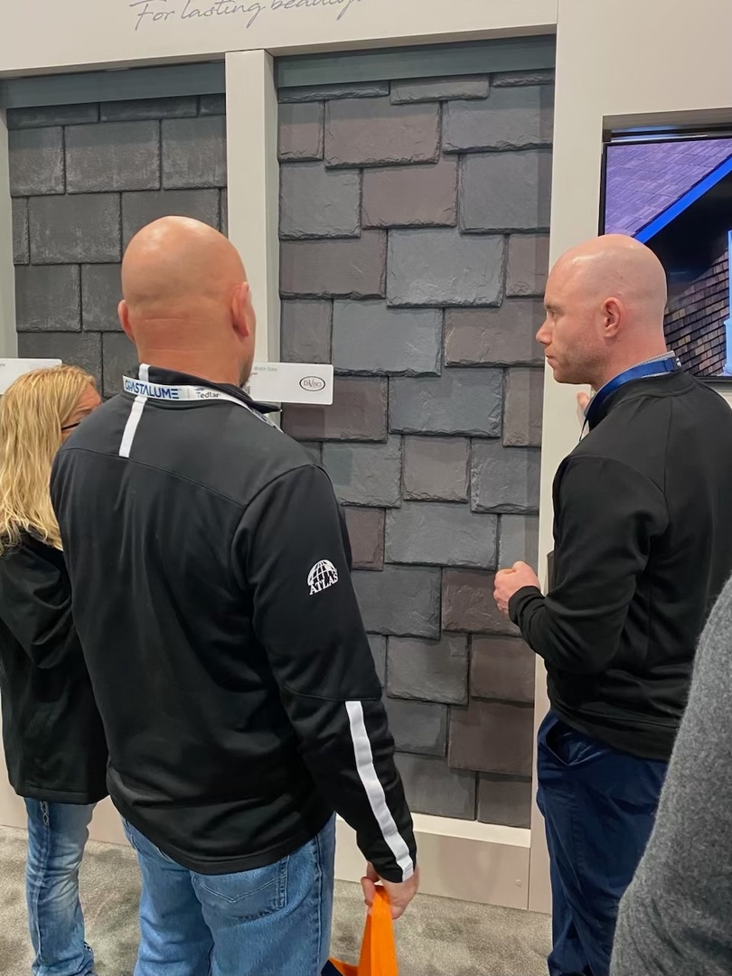 DaVinciRoof's tweet photo. That's a wrap on Day 2 at #IRE2024. 

One more day left to stop by Booth 5335 and see the best composite roofing product on the market for yourself! https://t.co/FrsWeNMEot