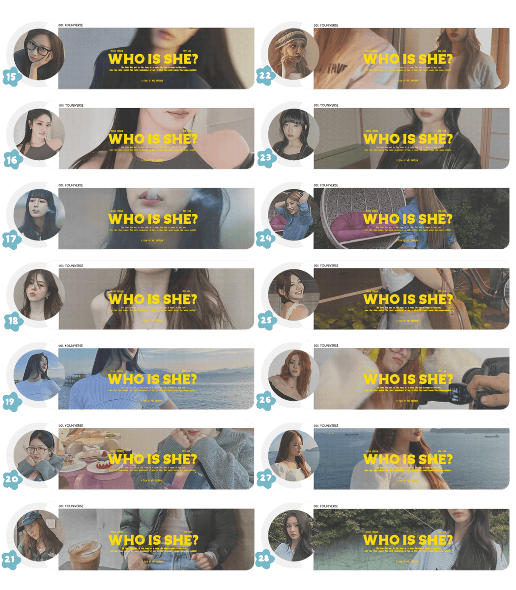 A repost would be appreciated! 

Hi, calie bawa layout youniverse ready stock chara bg, gg dan aktris dgn harga 4k/each, dapat 2 ava dan bisa retext(+500) via QRIS. 

#zonauang #zonajajan #zonaba