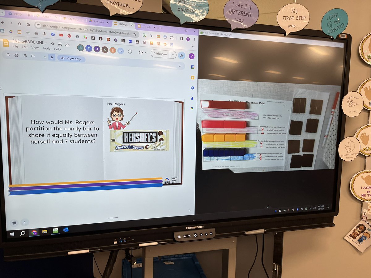 mrscoddsclass's tweet image. So happy to be starting our fraction unit! And no better way than by using an XL Hershey bar to really bring them in! 😋 #secondgrademath