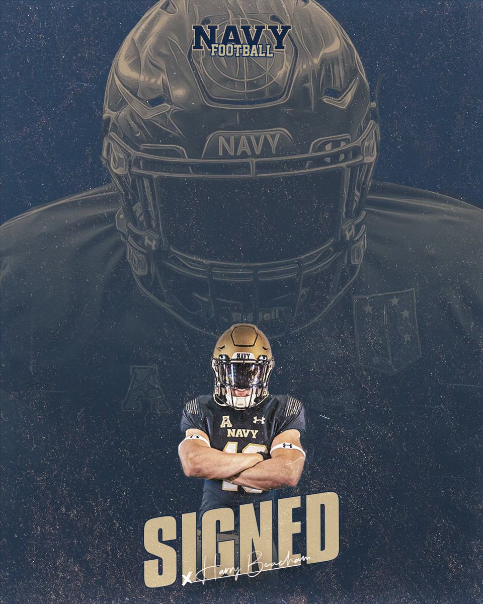 HarryBeacham51's tweet photo. It’s official!! Thanks to everyone who came out and supported me this signing day! Go Navy Beat Everyone!! @NavyFB @CourtneyWeiner2 @PJVolker @UHScubathletics https://t.co/nFk4GtgZMX