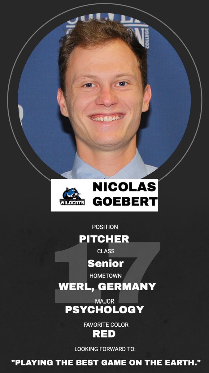 CSCWildcat9's tweet photo. Our FIRST “Get to Know You” features game 3 starter Nicolas Goebert!! 

Go shoot him a follow. @nicolas_goebert https://t.co/b6qzgKYouE