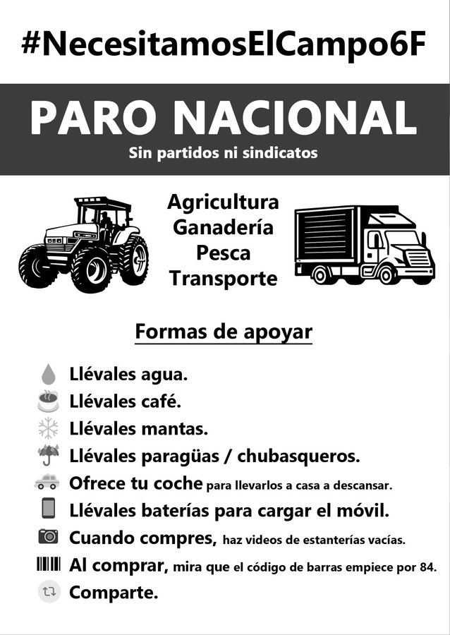 CarlaSaltarina's tweet image. 🔴 Por una legislación digna para el campo.

⬇️⬇️⬇️
#tractoradas 
#NecesitamosElCampo6F