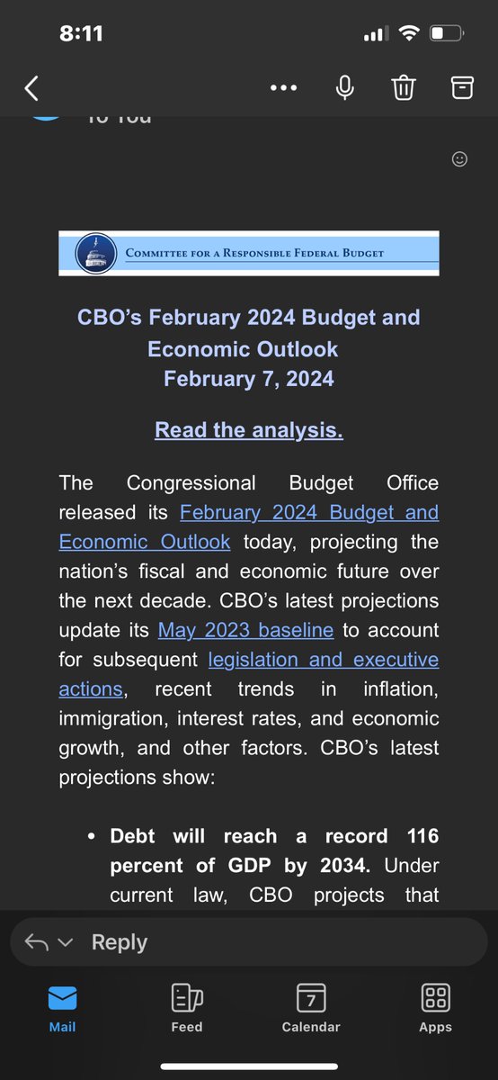 Major props to the hard working @BudgetHawks. 8pm and they were still analyzing the CBO baseline. crfb.org/papers/cbos-fe…