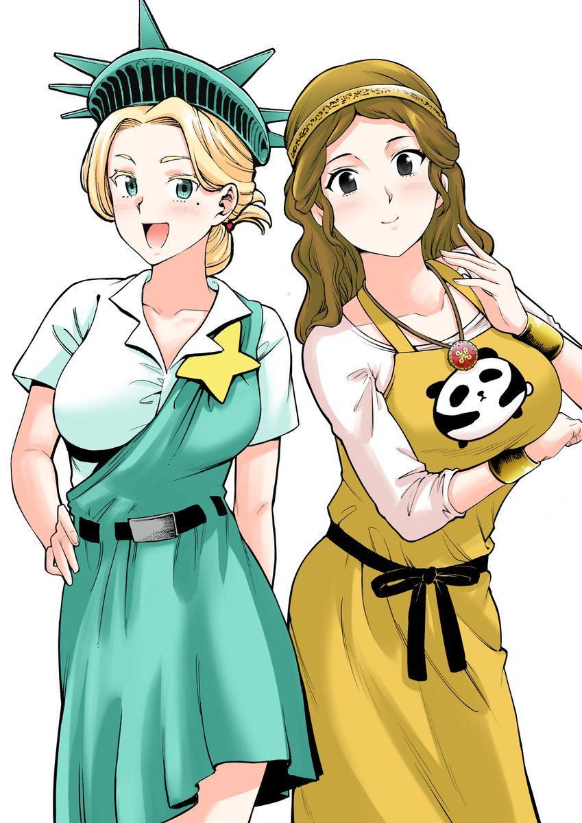 「マリアンヌ先生とアテナさん 」黒木雄心のイラスト