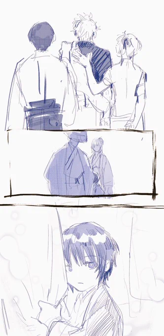 #takagin #高銀

"Gin-san, those Kiheitai called me last month,"

"said they found Takasugi-san, and they gonna bring him to meet you."

"They said he can't remember anything yet, but seeing you might help bring back his memories." 