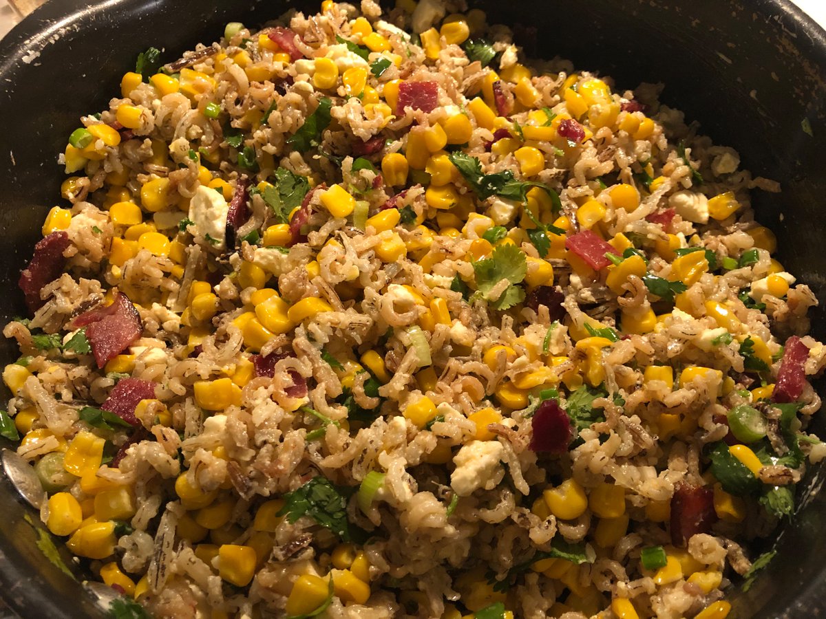 Corn wild rice salad #GrinnellHermitCookery