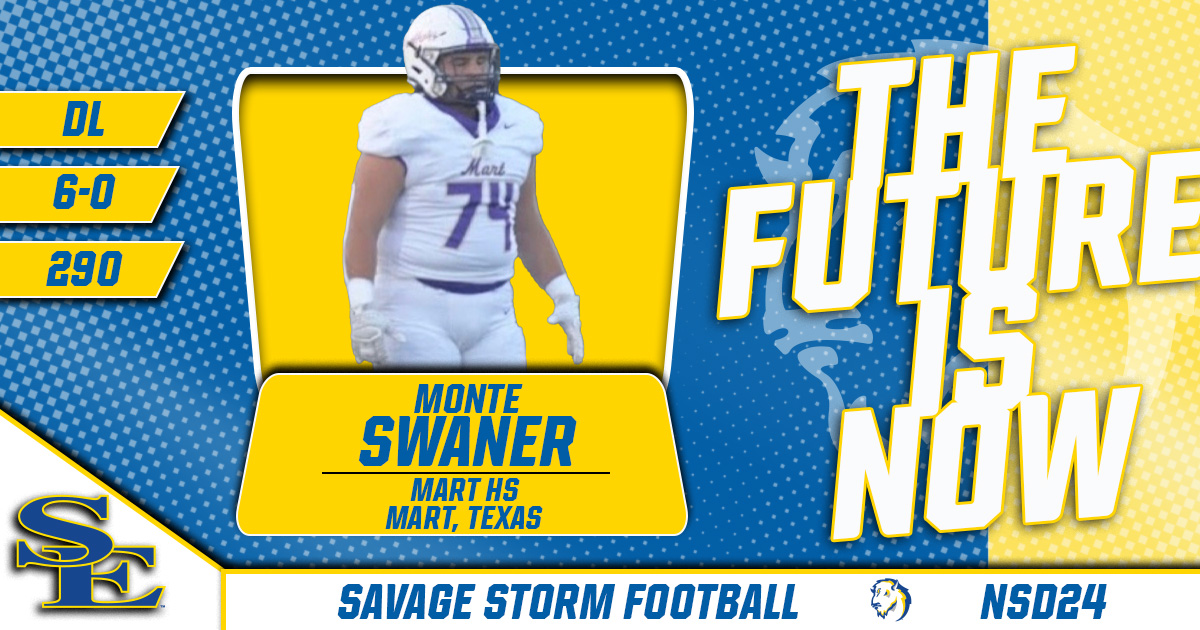 Welcome @Monte_Swaner17 to the Savage Storm family! 🎥 tinyurl.com/udse3fka #GoSoutheastern | #StormChaSE | #NSD2024