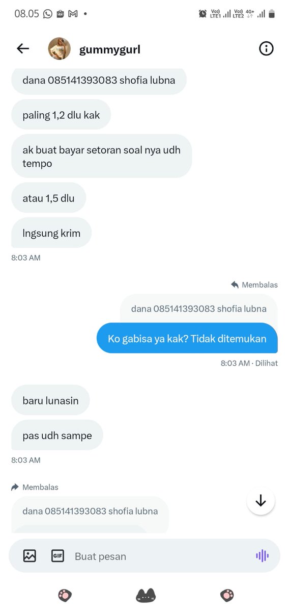 pungdding's tweet photo. Guys bantu RT dong, ni scam masih keliaran aja dia penipu sialan, nomor dana dia ada banyak bjir buat bayar pinjol goblok banget. Akun twitternya ganti2 terus kalo udh berhasil nipu dia ganti skrg akunnya @gummygurll no WA 083826553147 ini dipake untuk dana juga a.n Shofia Lubna https://t.co/BoY1f7kruq