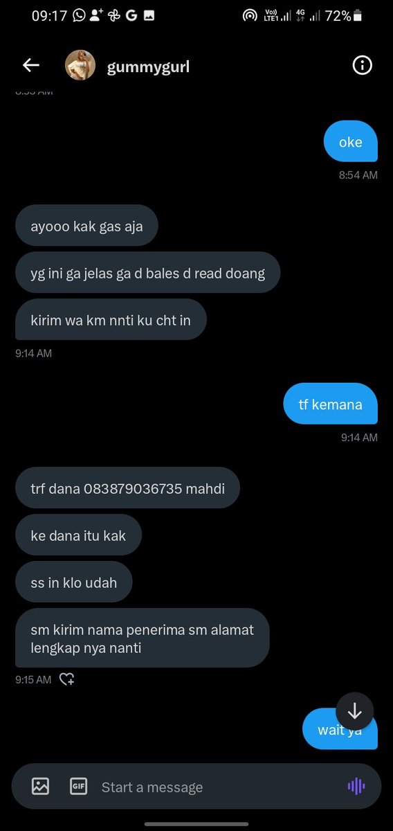 pungdding's tweet photo. Guys bantu RT dong, ni scam masih keliaran aja dia penipu sialan, nomor dana dia ada banyak bjir buat bayar pinjol goblok banget. Akun twitternya ganti2 terus kalo udh berhasil nipu dia ganti skrg akunnya @gummygurll no WA 083826553147 ini dipake untuk dana juga a.n Shofia Lubna https://t.co/BoY1f7kruq