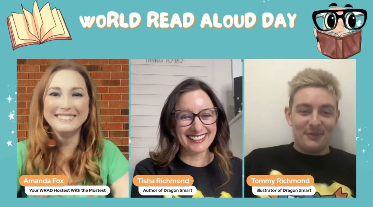 tishrich's tweet photo. True joy! Thank you @AmandaFoxSTEM for inviting us to be a part of the #WorldReadAloud with @Curipod! We had such a great time reading to students across the 🌎!!

Find full event recording here! Tommy and I are at about 1:34:10.🐲❤️
👉🏻https://t.co/Tnd4OT1mNN #DBCincBooks #DragonSmart