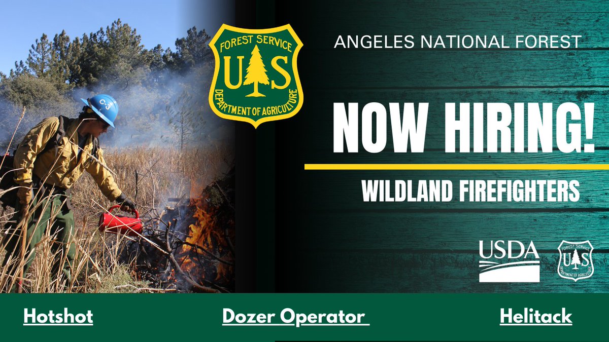 We're hiring! Do you have what it takes to join the world's greatest wildland firefighting force? If so, visit our website to get the information you'll need to apply.
Applications closes on Feb. 16, at 8:59 p.m. PST. 
🔗Forest Website: bit.ly/3vGxKLg 
 
#FireJob