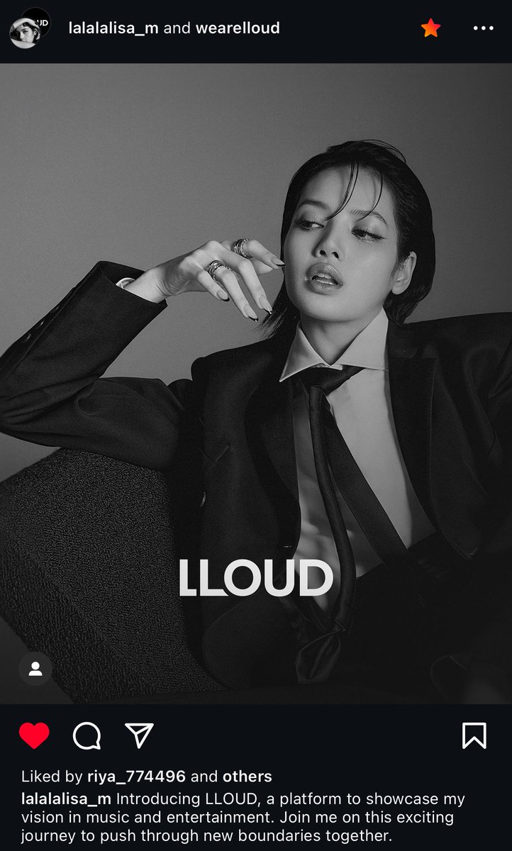 sourcelalis's tweet image. LISA and HER OWN LABEL, LLOUD