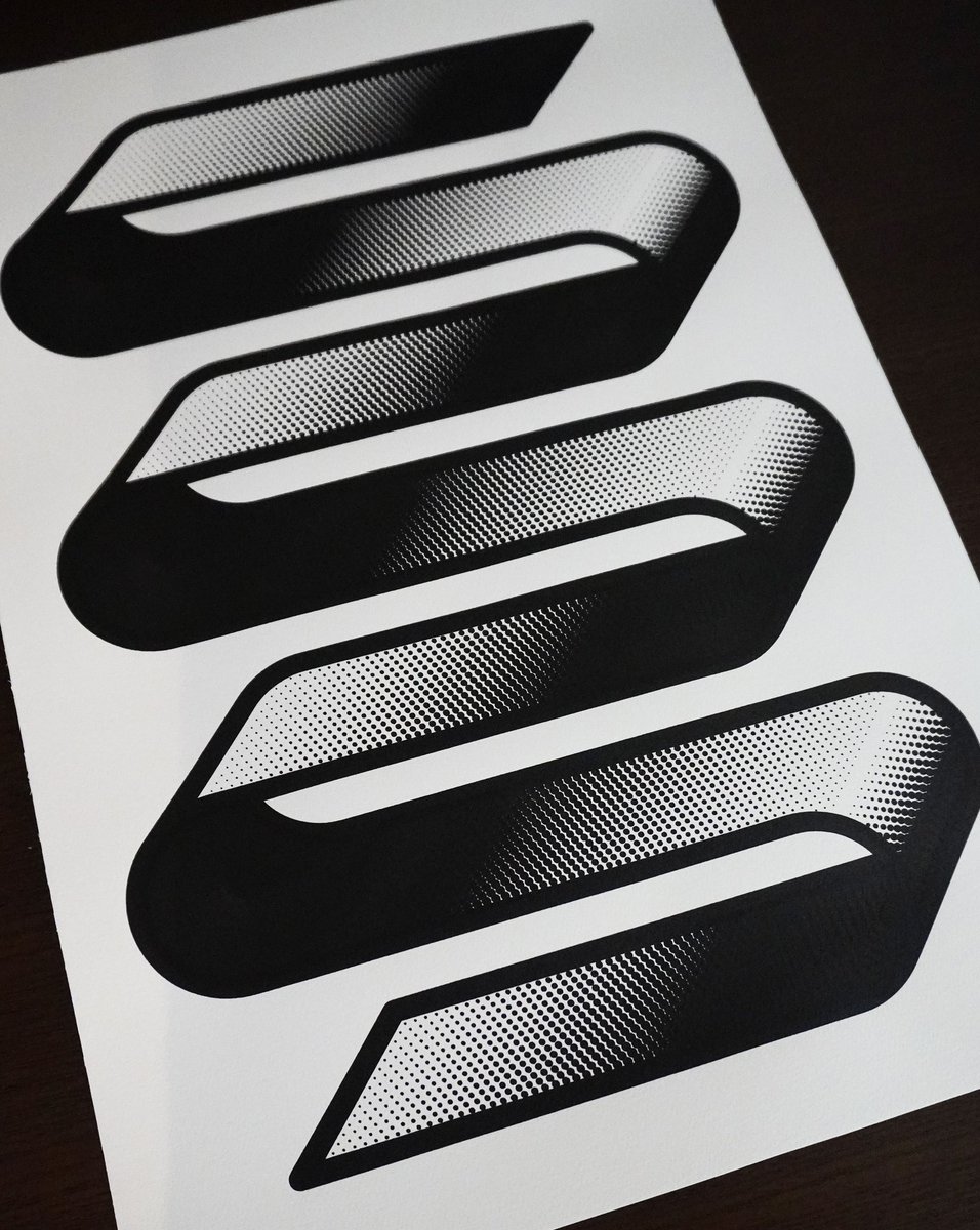 studiostrauss's tweet image. Half-tone ribbon. #plottertwitter