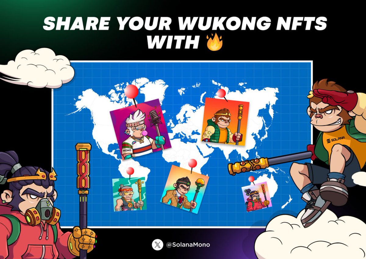 🌟 Calling all Solana Wukong owners!

🐒 Show off your Wukong with 🔥if you minted a Wukong NFT! If not, let's change that!
studio.metaplex.com/project/wukong…
$SOL #Wukong #mint #NFT