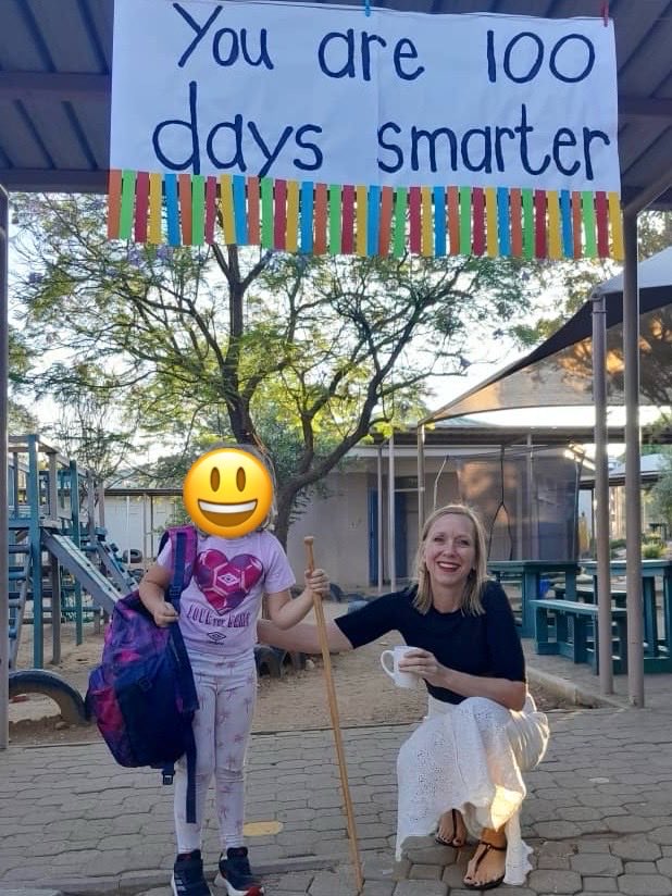 marcellevleenen's tweet image. Happy #100daysofschool ⁦@WISNamibia!⁩ Another 100 days of loving my job at our wonderful school! Love #LearningAtWIS