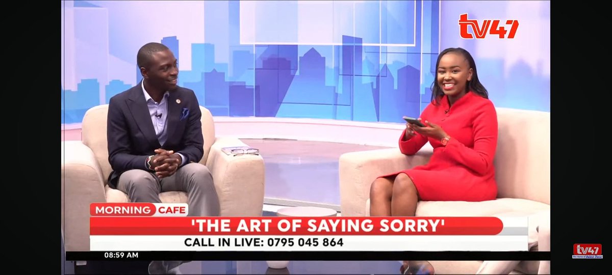 When apologizing as a partner, make sure you are aware of your partner's love language. You can gift them and that is not the thing.

Good morning from my friend @GachambiNderit2 😊
Unarepresent 
@tv47news asante for having G on my screen. 
#RelationshipThursday
