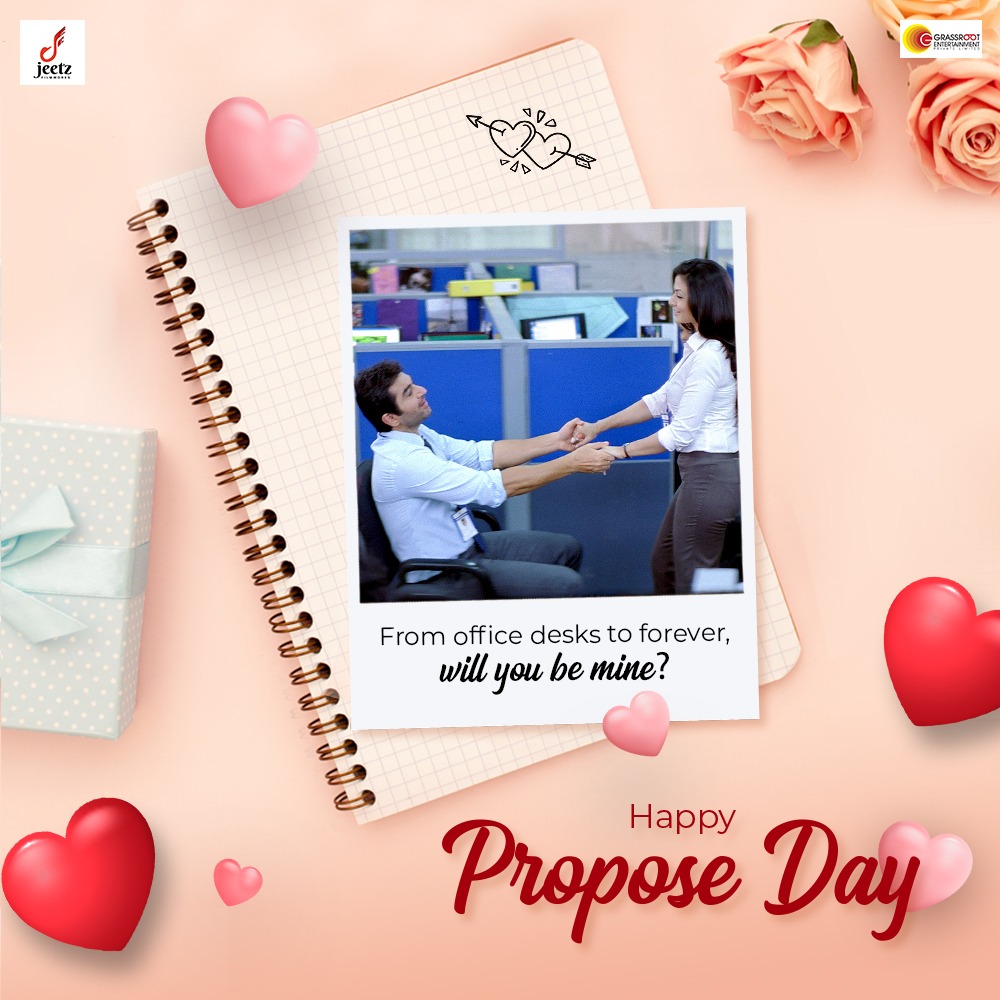 GRASSROOTENT's tweet photo. Tag your partner-in-crime in the comments and let's script some love stories together! 💖

#ProposeDay #HappyProposeDay #JeetzFilmworks #GrassrootEntertainment https://t.co/FmYgNGuofA