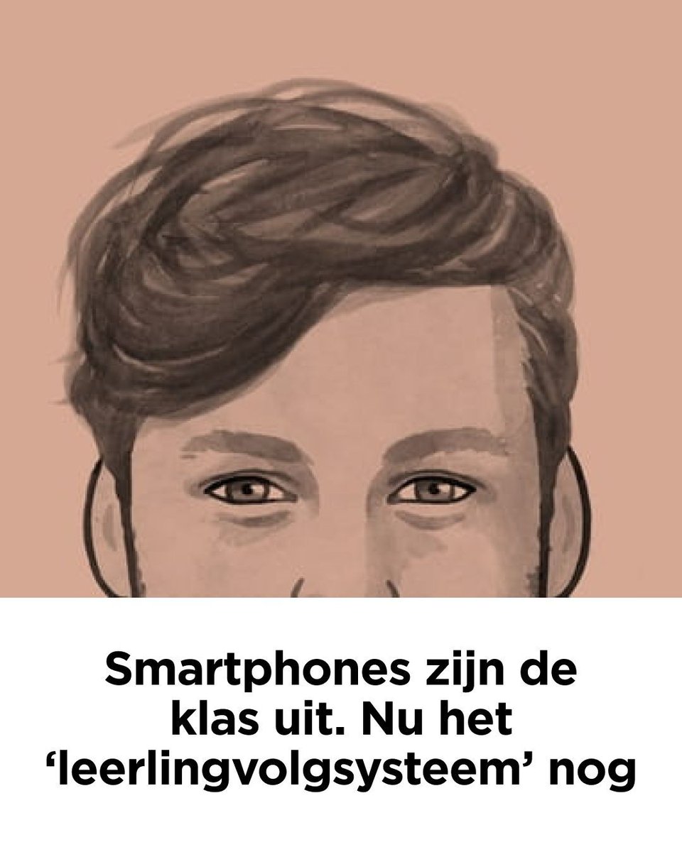 decorrespondent's tweet photo. De smartphone wordt uit de klas geweerd: mooi. Nu is het tijd om de volgende schadelijke technologie aan banden te leggen: het 'leerlingvolgsysteem'. Want permanent in de gaten worden gehouden is allesbehalve gezond. Lees hier de column van @JohVis: https://t.co/NTuUaO1ShK https://t.co/6MauNCrq9O