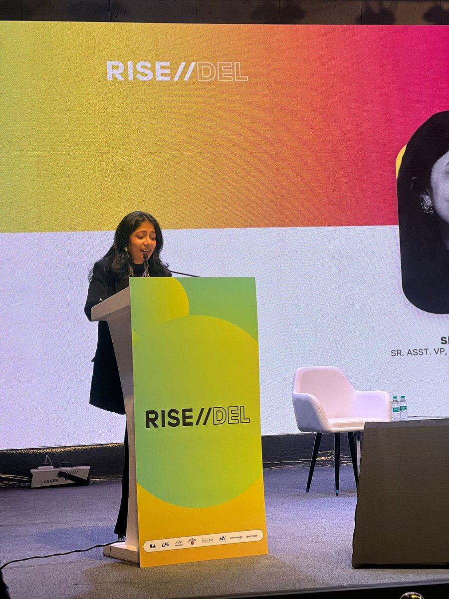 startupindia's tweet photo. Ms @shivangijaine, Sr. AVP at #Startup India, stressed the pivotal role of digital marketing & content creation in brand-building for startups today. She highlighted the importance of vernacular content at the Rise//Del conference.
#RiseDel #CreatorsMeet #DPIIT #ViksitBharat https://t.co/45eHMINPJh