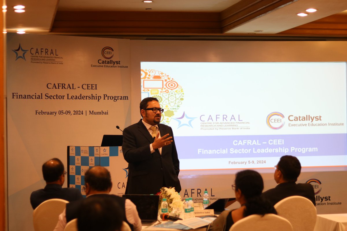 theceei's tweet photo. Exciting updates abound from the ongoing CAFRAL – CEEI Financial Sector Leadership Program! Under the guidance of industry-renowned thought leaders and faculties, participants are leveraging their insights to navigate the financial landscape. https://t.co/Y344U3PBAi https://t.co/aIlETiFgy0