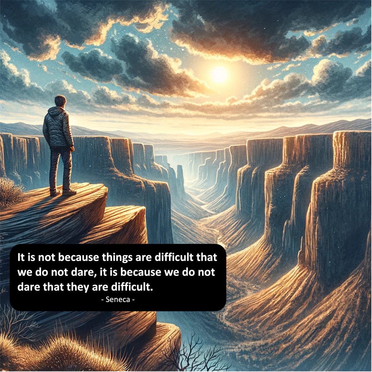 It is not because things are difficult that we do not dare, it is because we do not dare that they are difficult.