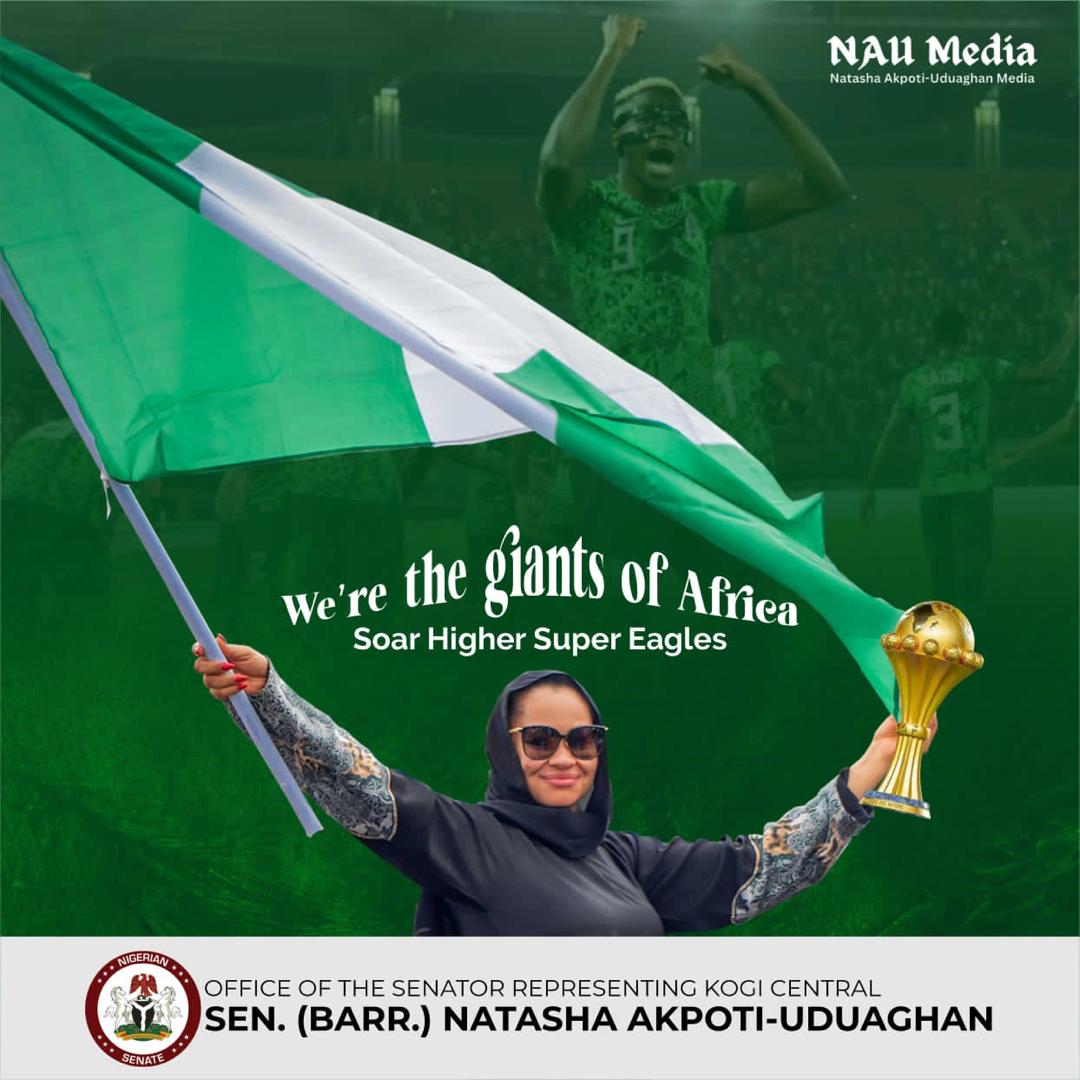 HarunaBash3201's tweet photo. We are the giants of Africa... Soar higher  Super eagles🦅🦅🦅 ~@NatashaAkpoti 

#GeneratorRepublic 
#shettima #Afcon #nwabali
#SouthAfrica #AFCON2024 #Final #ManoftheMatch #FGN #naijatrending https://t.co/3Ag201GOFH