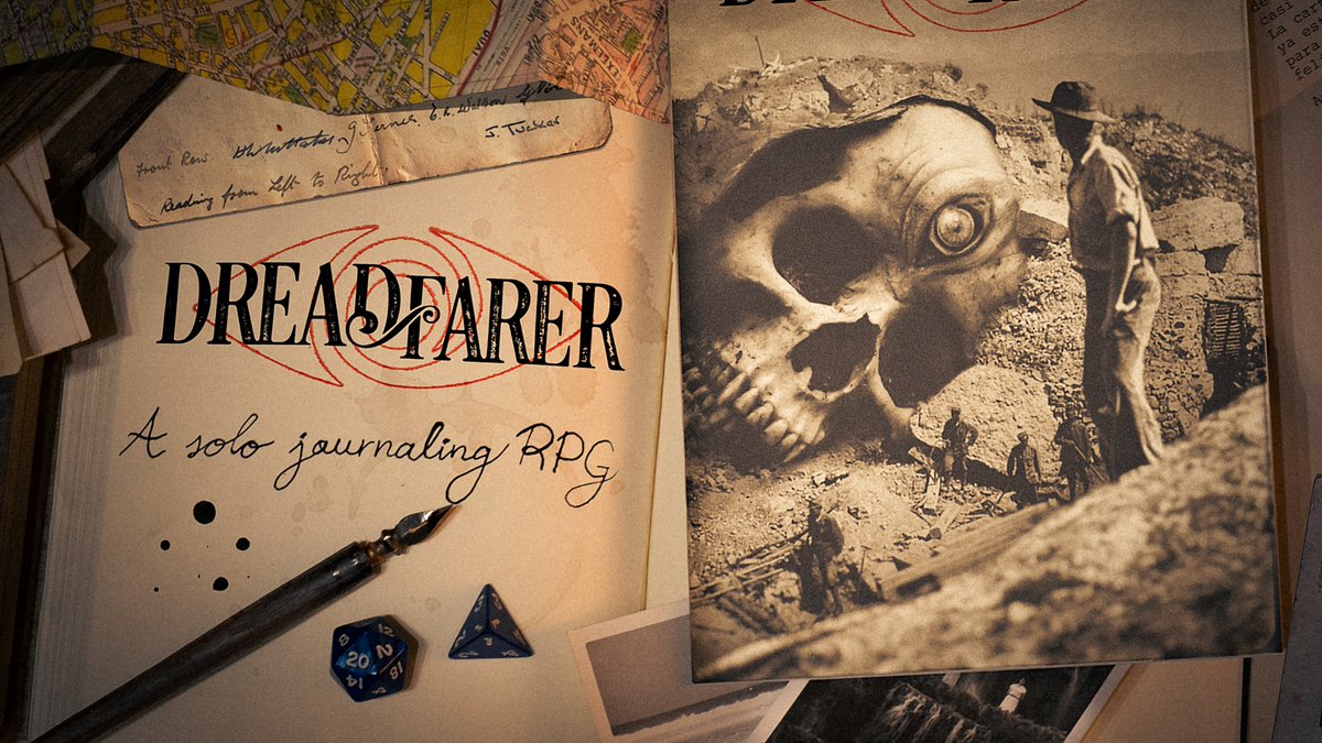 My next game Dreadfarer with @Valdevia_Art is a solo journaling game in which you explore a strange undiscovered continent at the turn of the 20th century and document your strange eldritch findings. Please consider following it for the launch on Monday! kickstarter.com/projects/neonr…
