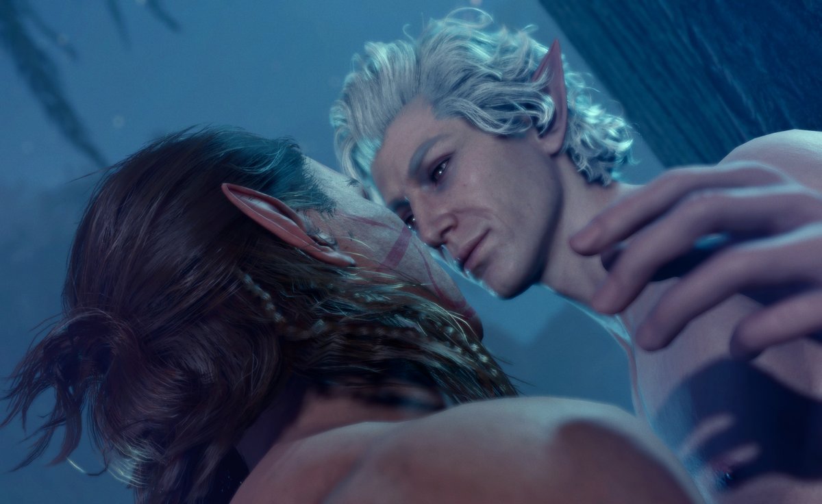 baiyameng's tweet photo. I've already played The BG3 three times with Astarion as the protagonist. Even so,I still deeply moved by these romantic scenes with Halsin.❤️‍🔥❤️‍🔥🥵 https://t.co/aNI3NAnFrS