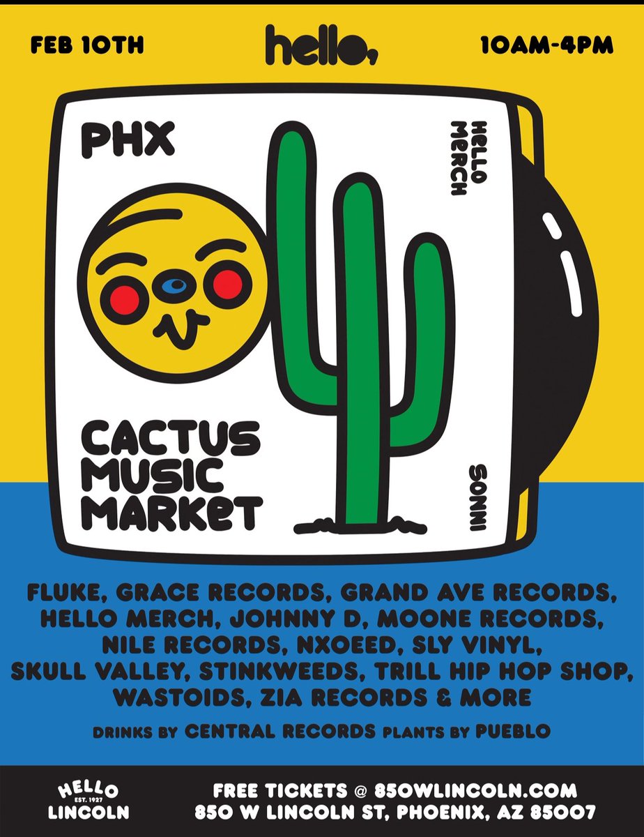 Phoenix friends! The whole dang town is sellin’ records at Hello this Saturday from 10-4pm. I’ll see you there! RSVP @ 850wlincoln.com/events/2024/2/…