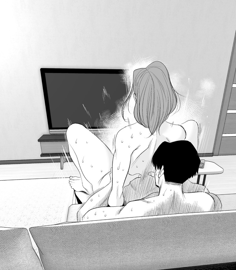 誰にも邪魔されず、お母さんとリビングでSEX❤️ 