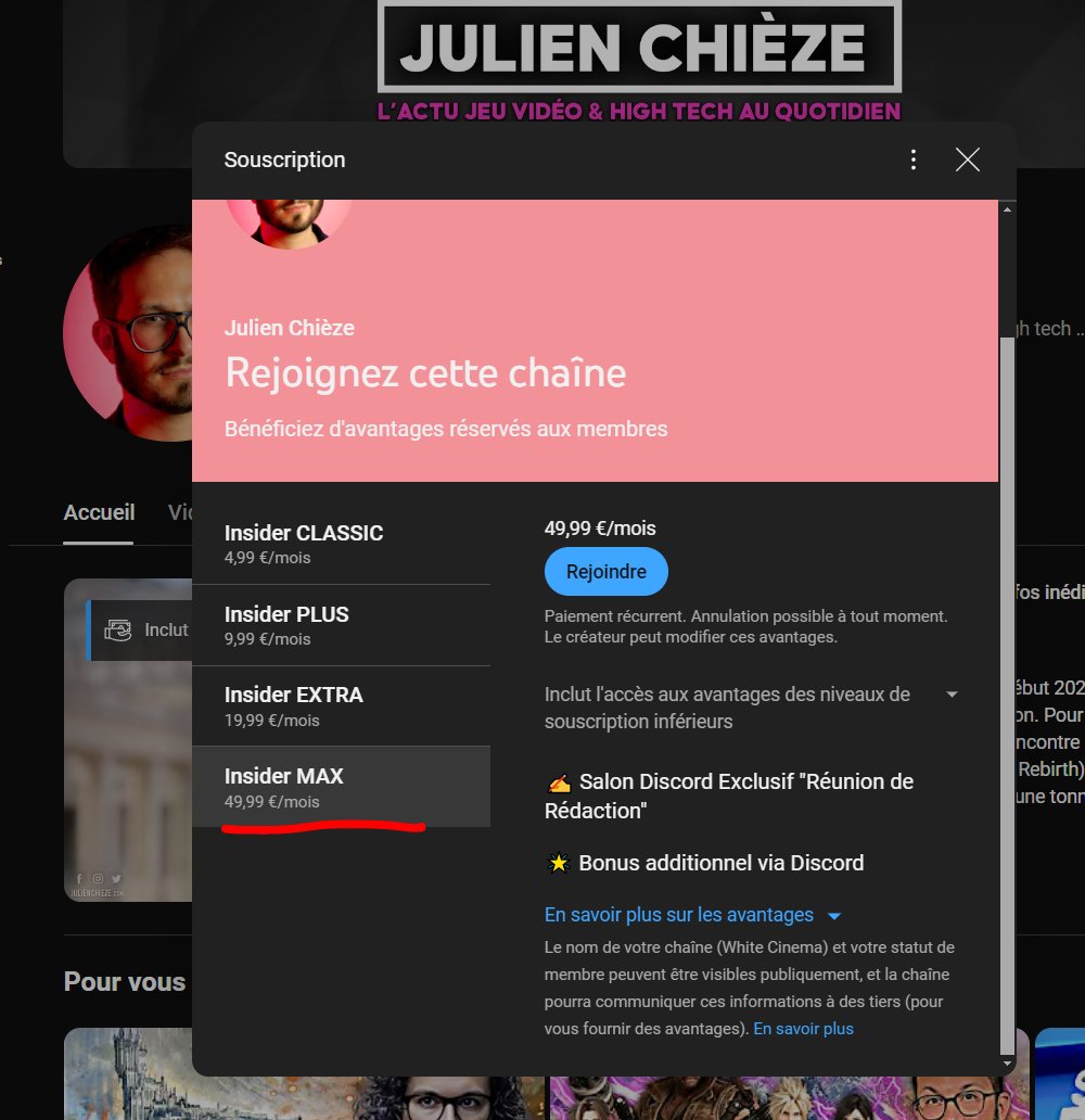 vinceflibustier's tweet photo. Ah ouais c'est même pas une vanne. Tu peux avoir accès à un salon exclusif de "rédaction" (ça doit être le chan où ses followers payants lui filent des sources à pomper, les mecs payent Chièze pour bosser pour lui) https://t.co/G0KGLV9PoW