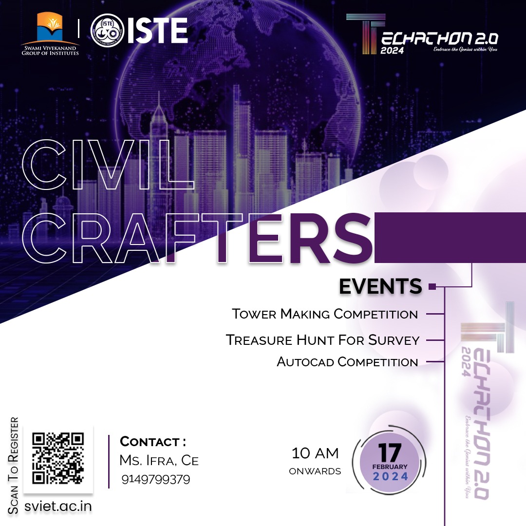 svietofficial's tweet photo. Hey, tech enthusiasts! Brace yourselves for an exhilarating lineup of departmental events at Techathon 2.0! Ready to ignite innovation? Catch you there! 
#Techathon2Point0 #InnovateAndShapeTomorrow #CivilEngineeringExcellence #Techathon2.0 #TechUnity #InnovationHub #Innovation https://t.co/nHXtIwstRG