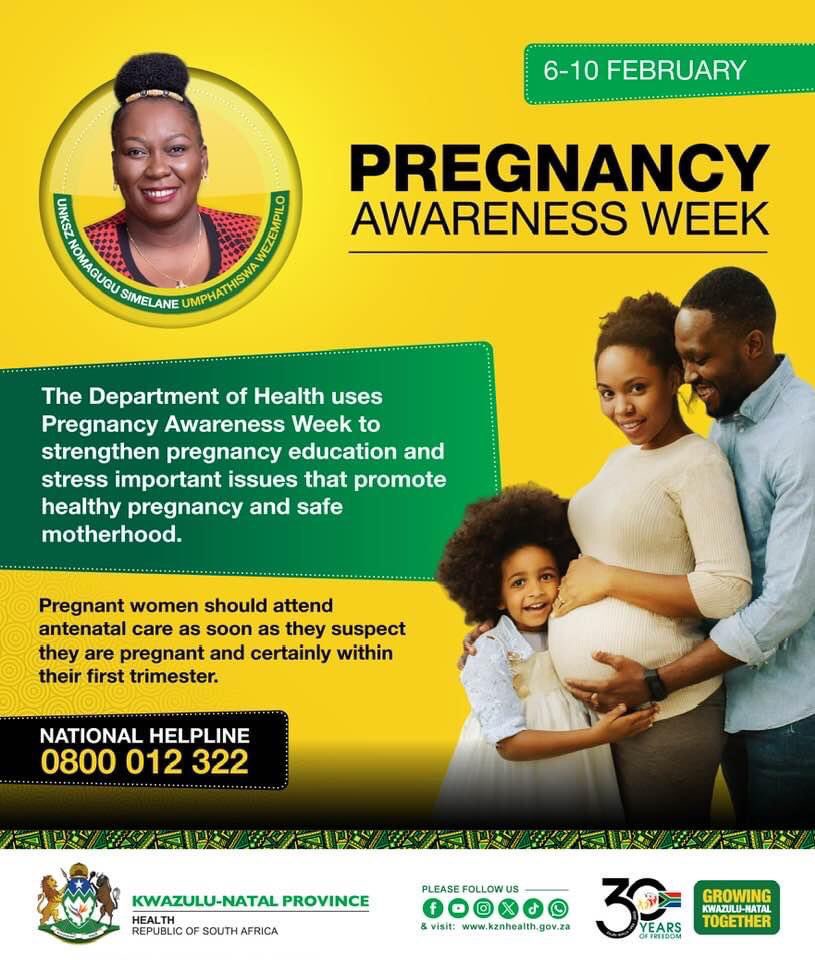 What to do when you fall pregnant, what steps to follow to keep yourself and the expected one healthy throughout your journey? 
#AccessToHealth
#PregnancyAwarenessWeek2023
#RoadToNHI
#LeaveNoOneBehind