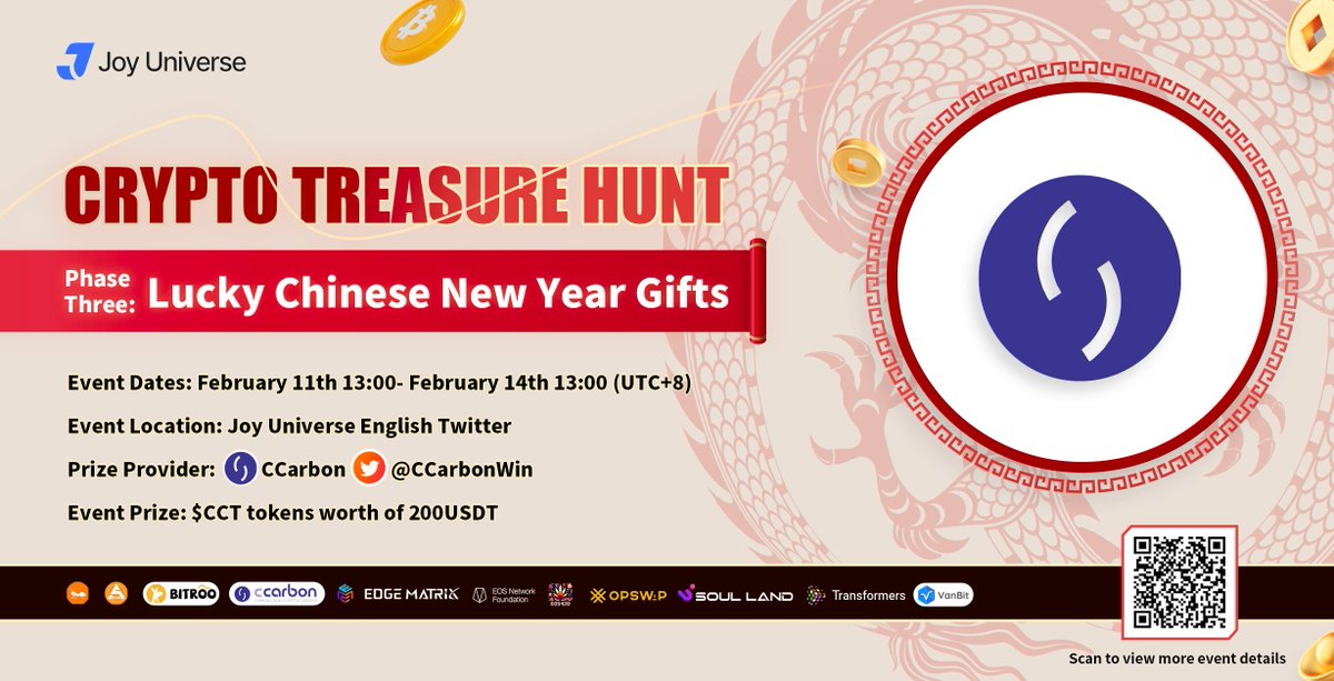Jucom_Official's tweet photo. 🔔Don’t miss the 4th round of ”Crypto Treasure Hunt" lottery events!🔥

🎁Prizes：$CCT tokens worth of 200USDT

📌Rules:
1. Follow @Juex_io &amp; @CCarbonWin
2. RT &amp; @ 2 friends or KOL/KOC
3. Fill in the form👇

🔗Click to draw: https://t.co/9zebLn2xYS https://t.co/Y1WSnvxS75