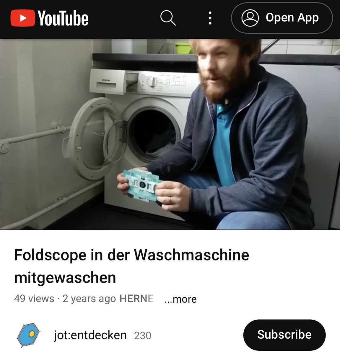 PrakashLab's tweet image. #Foldscope inside a washing machine - what other microscope would survive that! ? I have to admit - I have also accidentally put Foldscope plenty times in our own washing machine. Thrilled to find this rigorous testing video 😂: m.youtube.com/watch?v=z0WIeS…