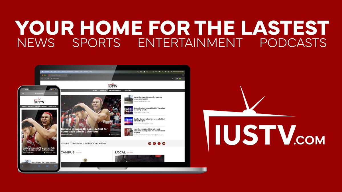 Did you know IUSTV has a new and improved website with the latest local news, IU sports, entertainment, and podcasts?

Log on anytime, anywhere, at IUSTV.com!