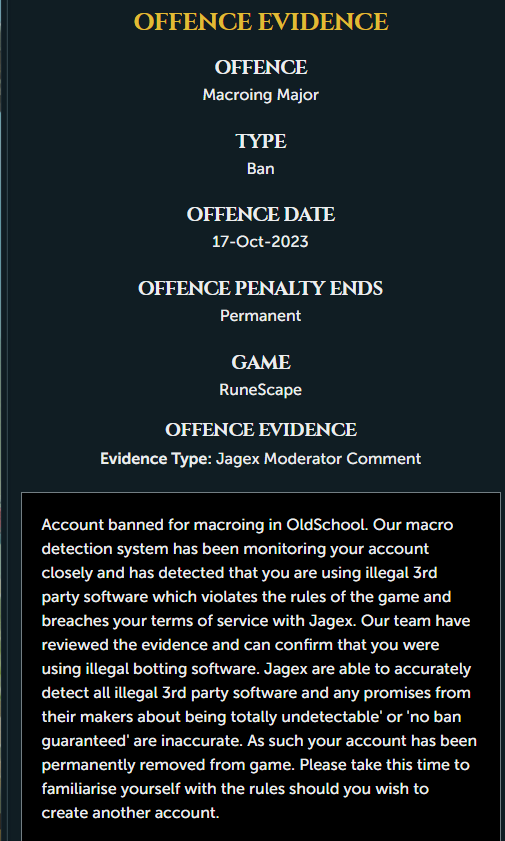 coraxium's tweet photo. @JagexSupport i have been banned on my account due to macroing on old school runescape however ive only ever played on rs3 as well as this is the first time i have logged on since the drop of necromancy in august. https://t.co/OYjIBPWERC