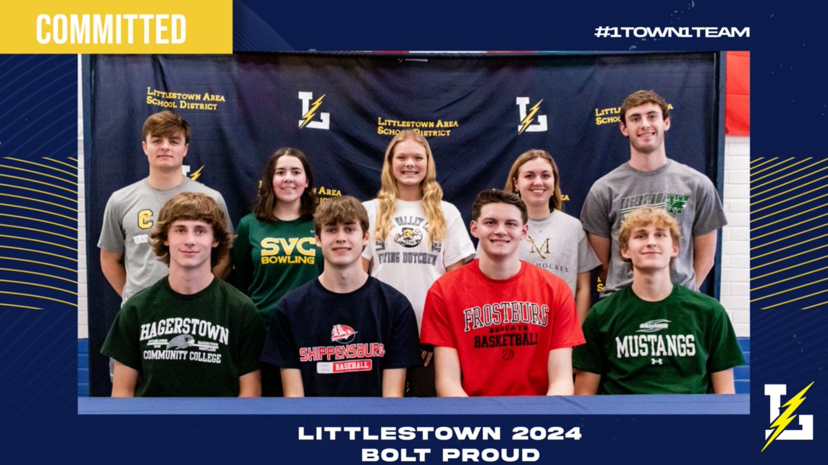 What a great day to be a Bolt! We have 9 athletes committed to continue their athletic career at the collegiate level.  All their hard work and dedication has paid off. Great Job! Bolt Proud!