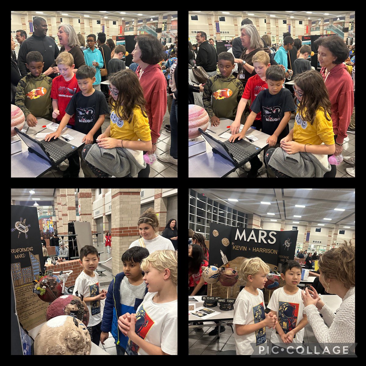 rajvinder_mann's tweet photo. So proud of these 3rd Graders for representing Rennell at the #horizonsshowcase with their wonderful creations! @rennellredhawks #WeAreRennell @CyFairISD @KaciSample2 https://t.co/u4RjcadUdA