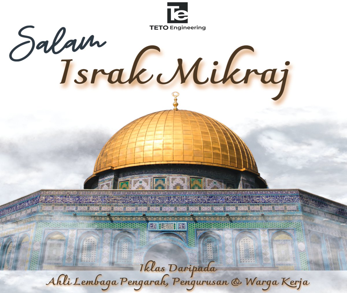 teto_eng_sb's tweet photo. Salam Israk dan Mikraj 1445H/2024

Semoga peristiwa Israk dan Mikraj ini dapat memberi pengajaran yang berguna dan dapat mempertingkatkan ketaqwaan kita kepada Allah. 

#TETOCare
#TETO_eng_sb https://t.co/EzhVfexNdu