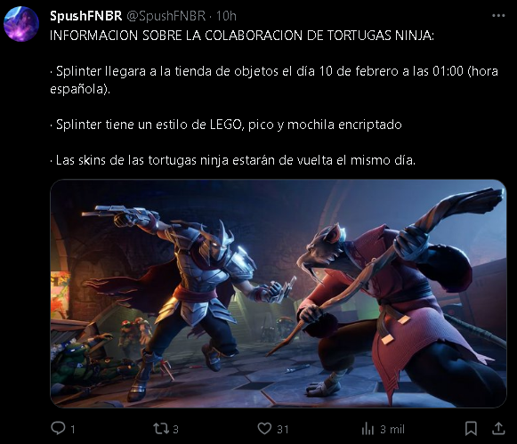 Grandes los de Epic dedicandole una skin  <a href="/OOC_Momo/">Maestro Splinter</a>