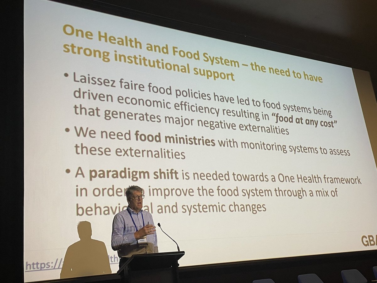 #AARES2024 Crawford Fund Keynoter Prof Jonathan Rushton @livunifoodsys @GBADsGlobal in his @AARES_Inc address argues current policy of ‘food at any cost’ should be replaced with ‘one health’ systemic approach for a more sustainable food system @ACIARAustralia @ILRI @RobynAlders