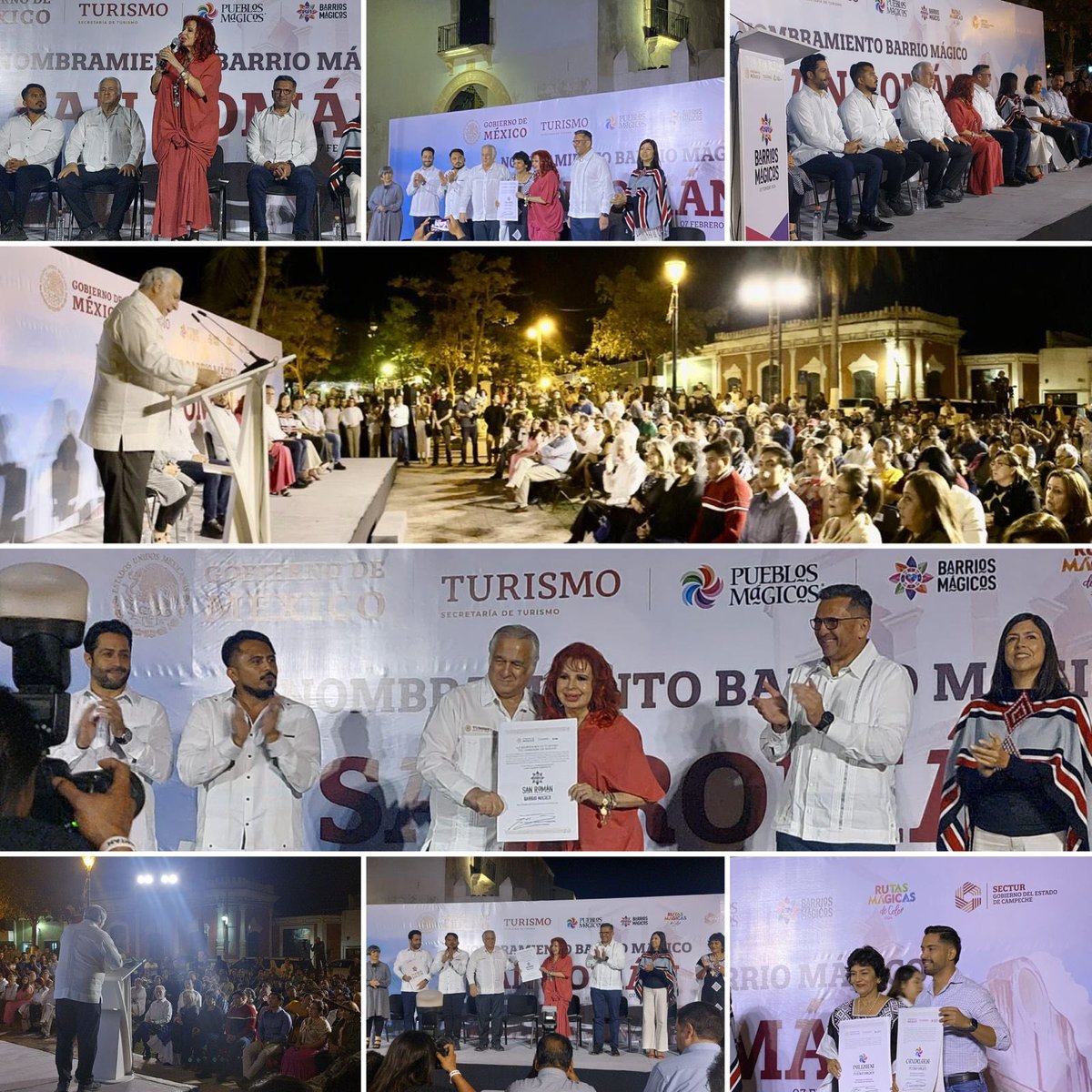 TorrucoTurismo's tweet photo. Entregamos a la Gobernadora @LaydaSansores el nombramiento de #SanRomán como #BarrioMágico, de nuevo Pueblo Mágico a #Candelaria y la actualización de #PueblosMágicos a #IslaAguada y #Palizada.Estos sitios emblemáticos combinan elementos que los hacen únicos. ¡Muchas felicidades! https://t.co/b6OyhIGItB