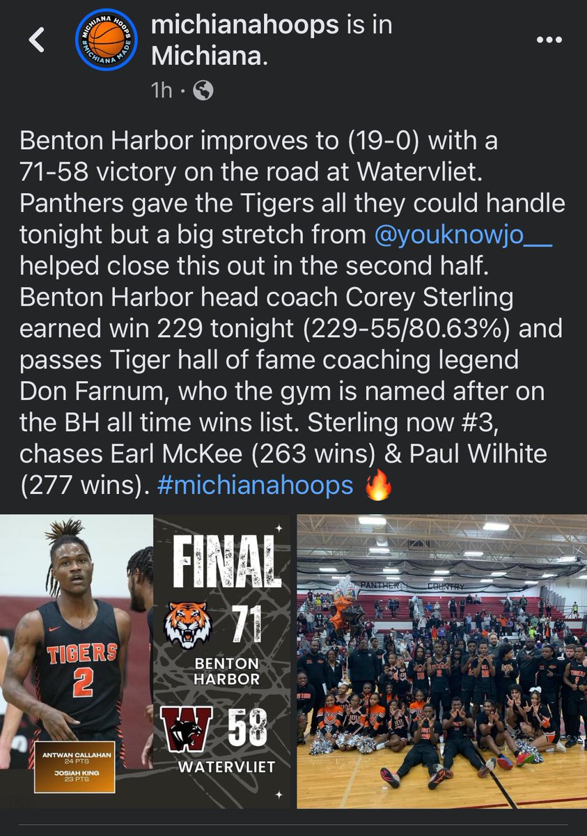 Corey Sterling Benton Harbor Tigers! Varsity Coach (@coachcster) on Twitter photo 