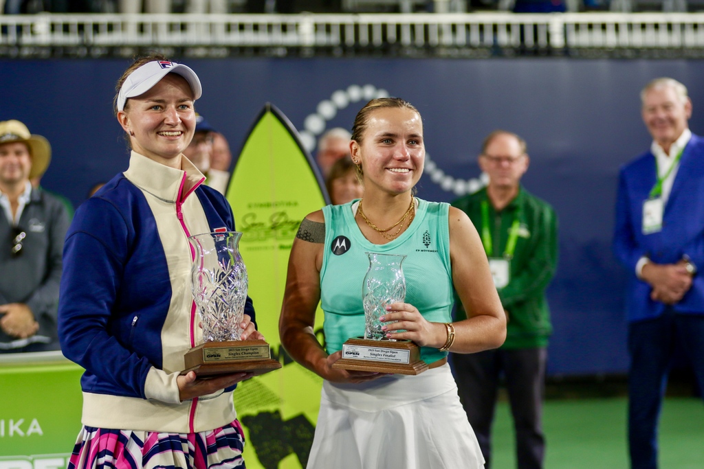 SanDiegoOpen's tweet photo. Empowering women one game at a time. Happy National Girls &amp; Women in Sports Day from the Cymbiotika San Diego Open! 🎾💪 #CymbiotikaSanDiegoOpen #tennis #WTA500 #SanDiego #nationalgirlsandwomeninsportsday https://t.co/s4aL2U2mWK