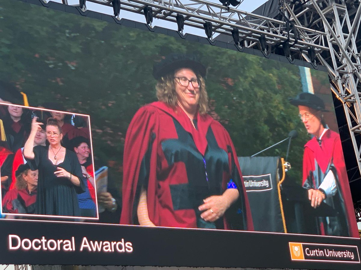 Congrats Dr <a href="/Adie_Wilmot23/">Adie Wilmot</a>! All official, fantastic evening at <a href="/CurtinUni/">Curtin University</a> graduations! #LALYP <a href="/Suze_Freogirl/">Suze Leitao</a> <a href="/PennyHasking/">Penny Hasking</a> <a href="/LizzHillSP/">Lizz Hill</a>