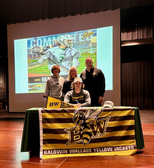 Congrats to <a href="/makar_owen/">Owen Makar</a> for signing his NLI today to attend and continue his lax career at Baldwin Wallace University <a href="/bw_mlax/">Baldwin Wallace Men’s Lacrosse</a>. You got a great one coming next year! #SFLionPride