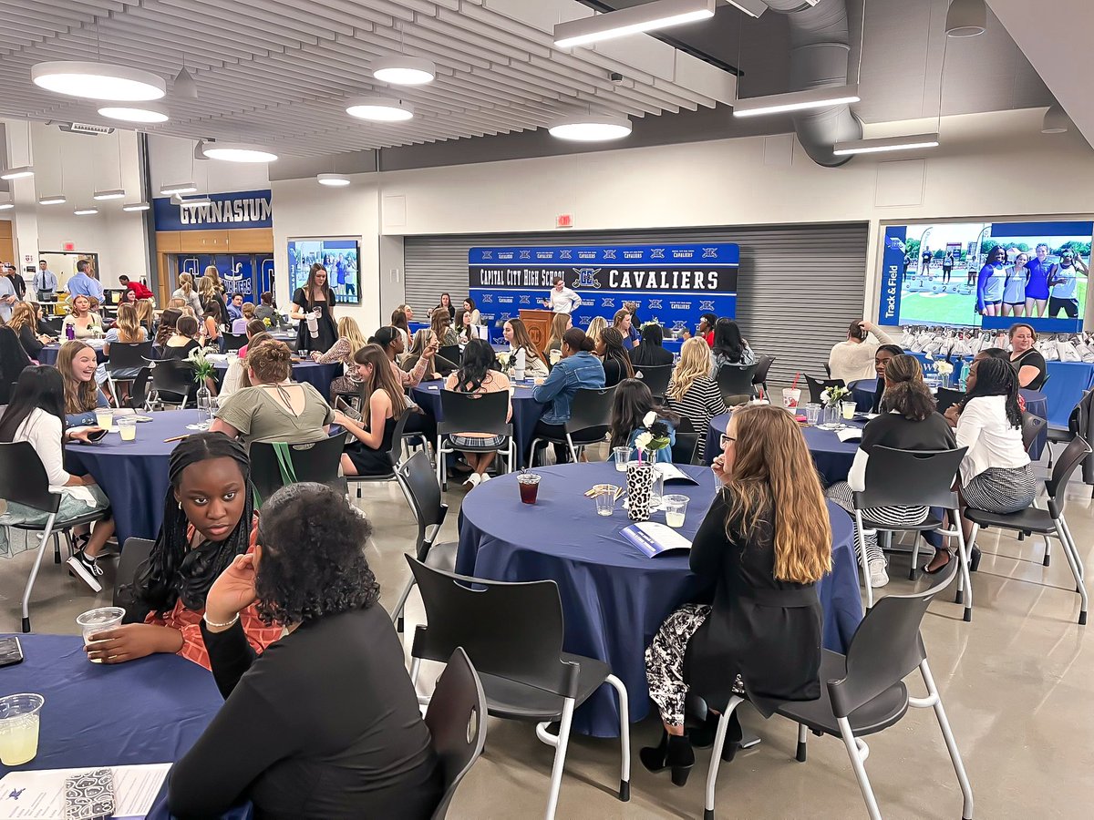 CCHS_cheerteam's tweet photo. Cap City’s inaugural Women in Sports Day Celebration! We’re so proud be a part of CCHS. S/O to @CavaliersGBB head coach Tracey Braden for bringing this vision into reality and putting on such an awesome evening. #gocavsgo #proudtocallmyhomeCC https://t.co/awblW79Num