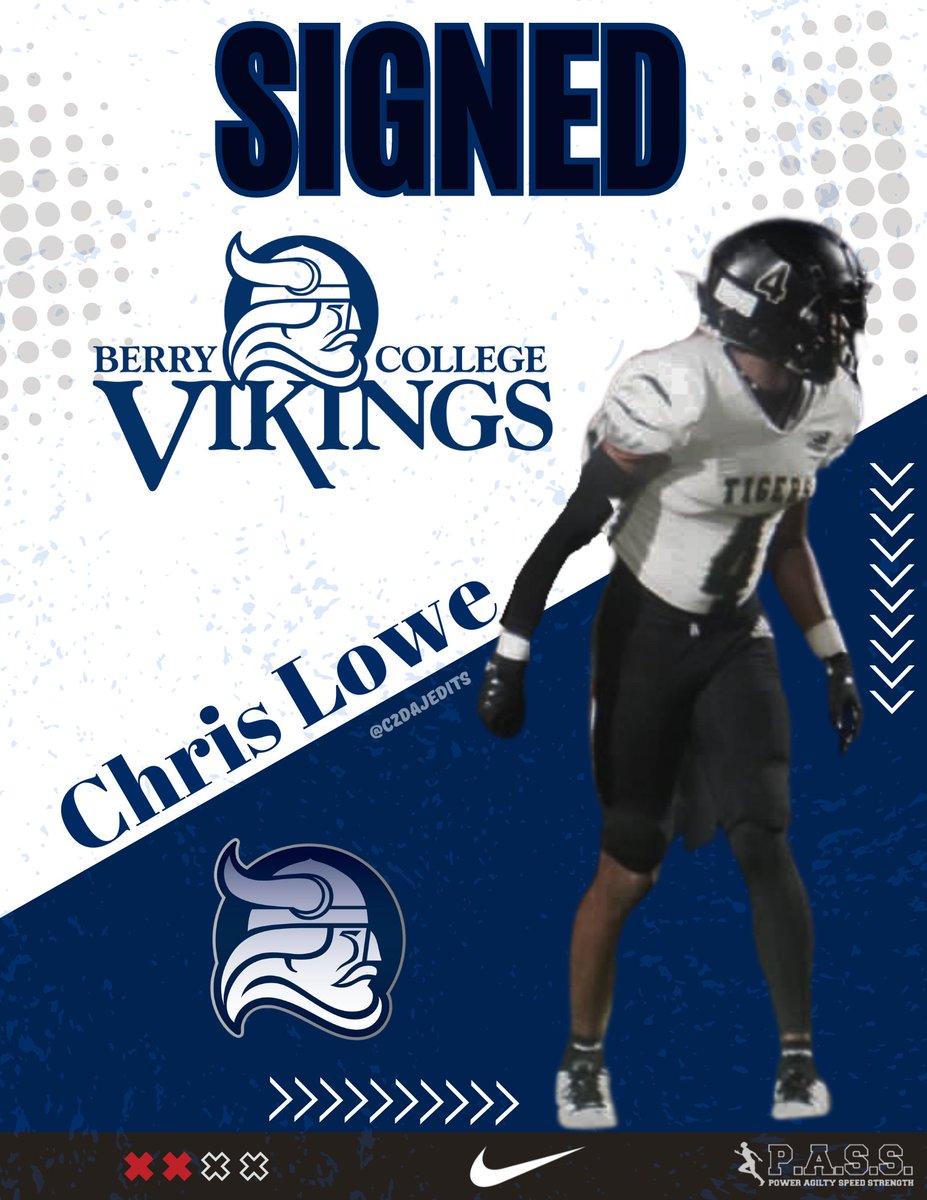 Congrats <a href="/BabyGoat_4/">Chris Lowe</a> for signing with <a href="/BerryFootball/">Berry Football</a> #TEAMPASS